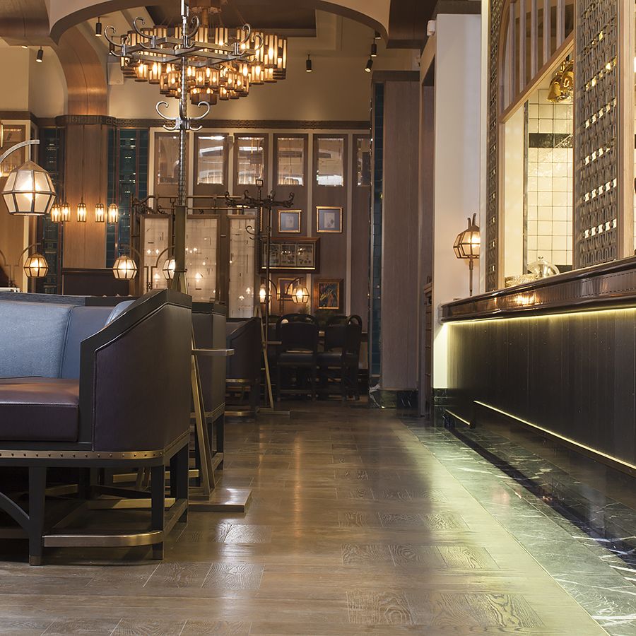 Ebony and Co project Restaurant Coffee Mania Antique American White Oak